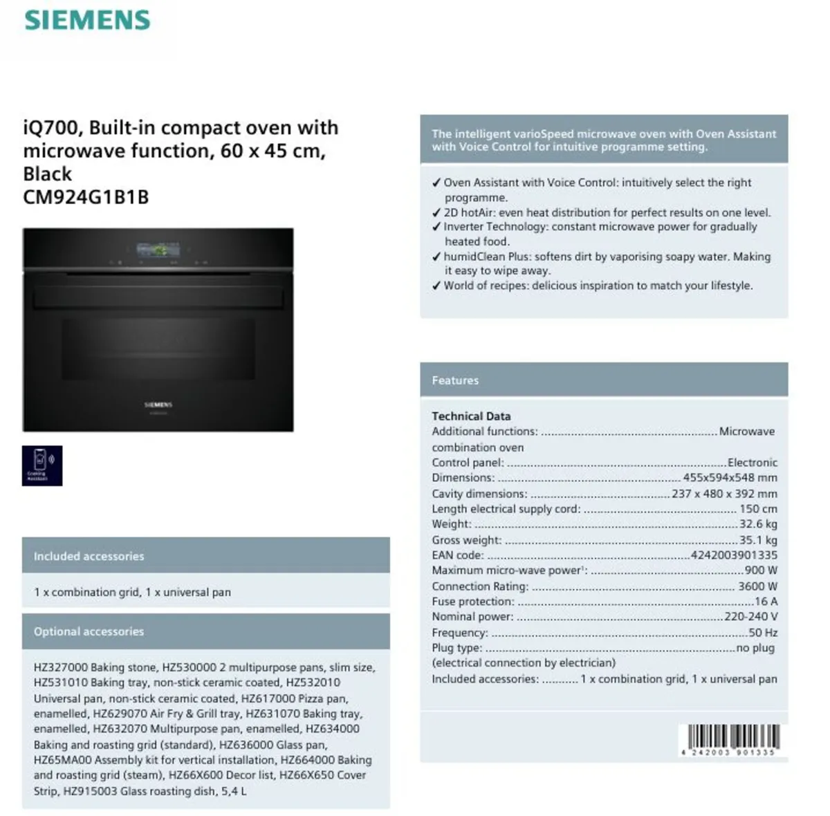 Siemens Combi oven - Image 2