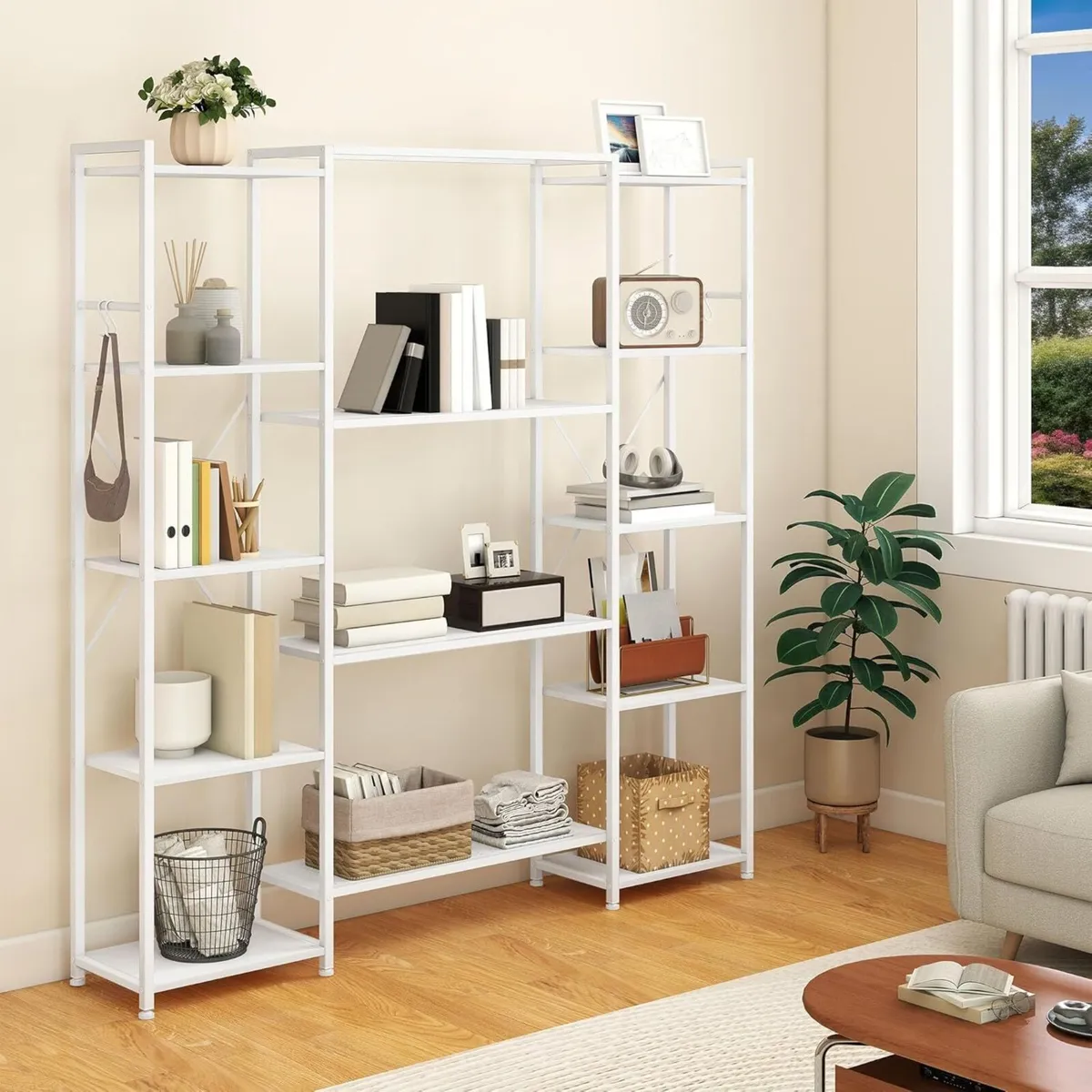 Industrial Bookcase 73 cm Wide Standing Open - Image 1