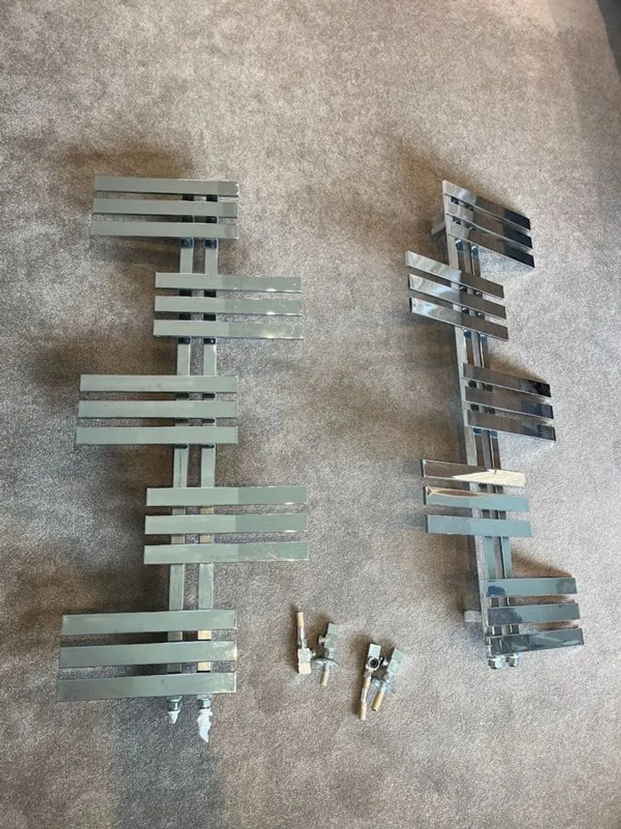 Two designer towel radiators - Image 1