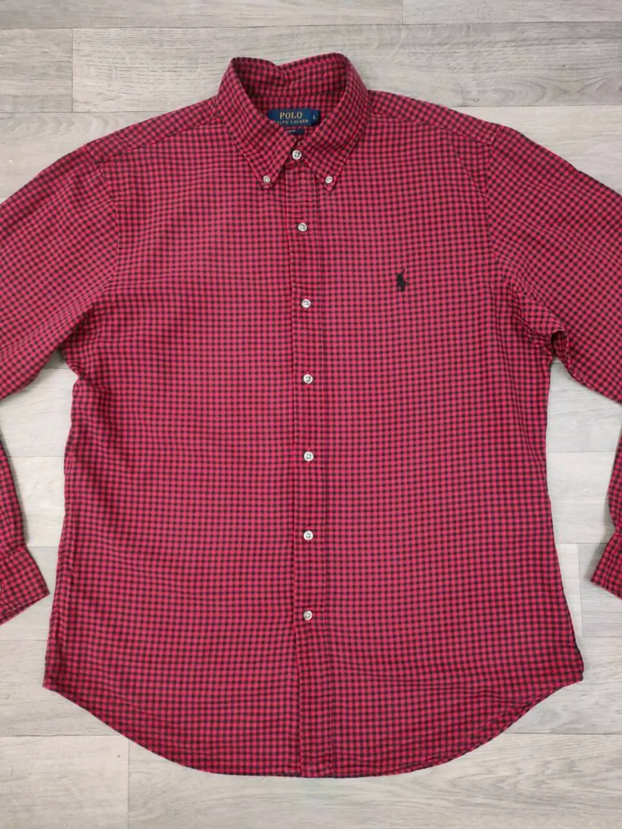 Ralph Lauren Button Down Check Shirt Mens Large - Image 2