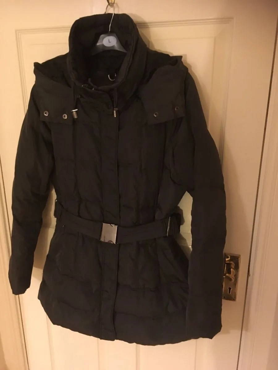 NEW Zara Jacket with Hood & Belt, Grey - Image 1