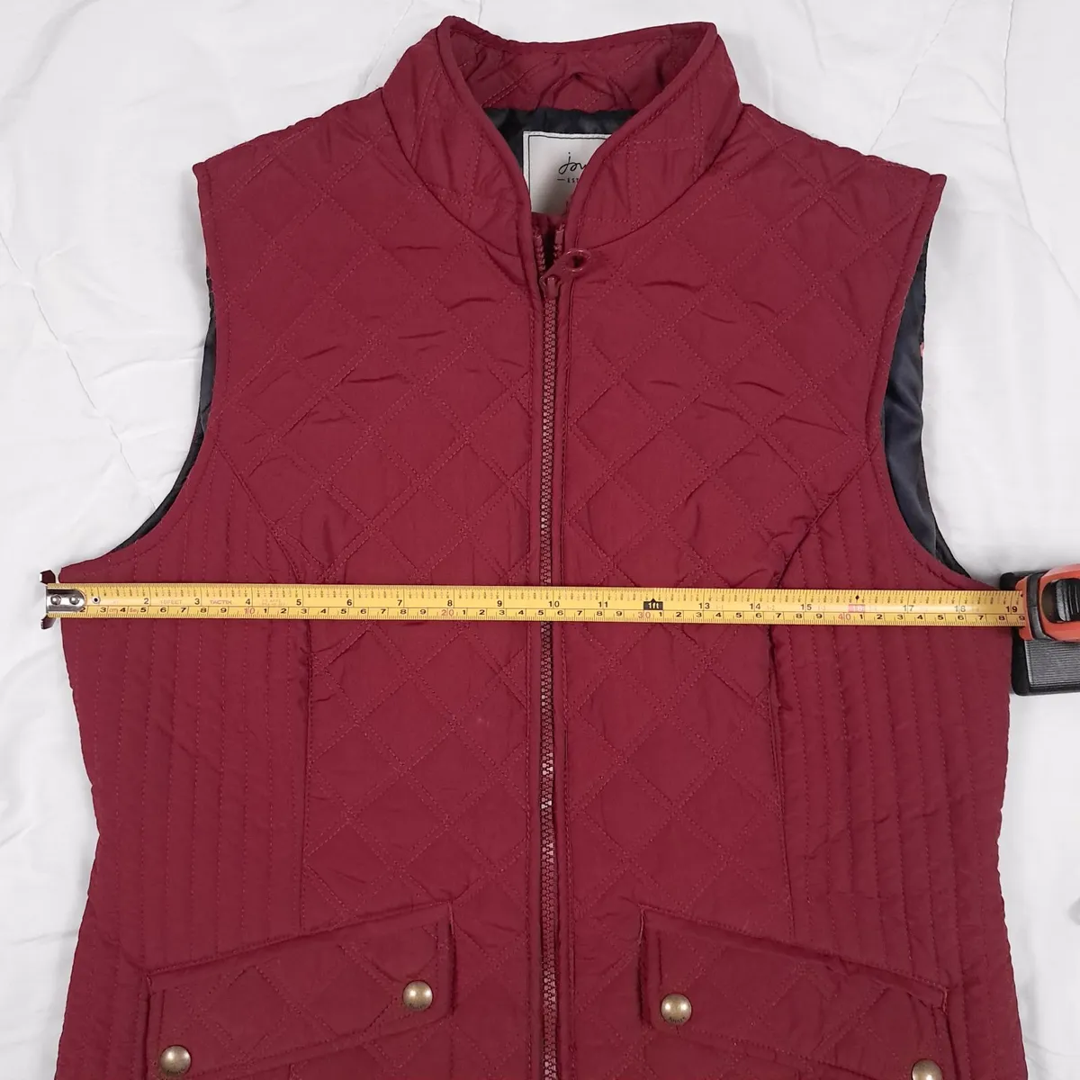 Joules Red Burgundy Quilted Gilet 14UK/42EU - Image 3