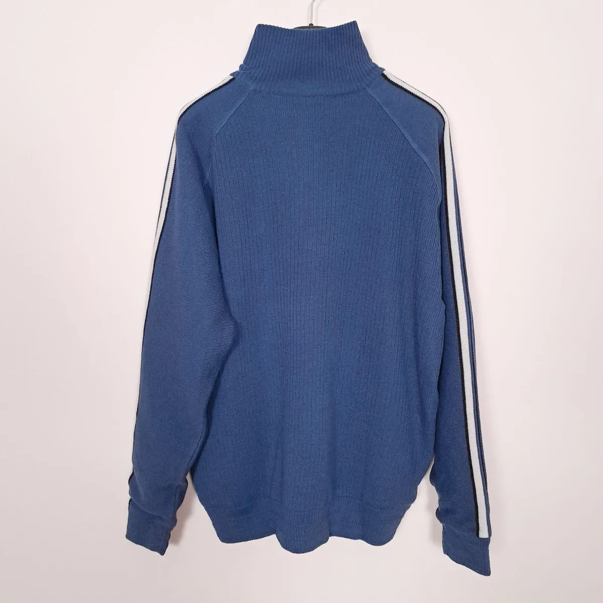 Crane Sports Blue Ribbed Pullover Golf Sweater L - Image 3