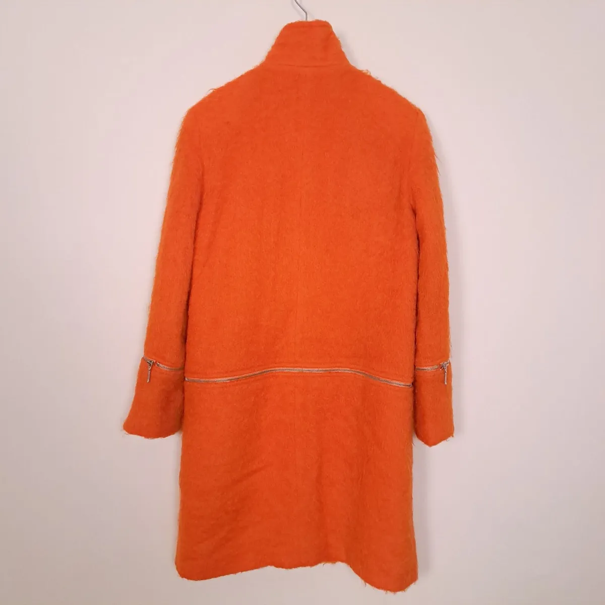 Tuzzi Orange Wool Boucle Overcoat 8UK/36EU - Image 4