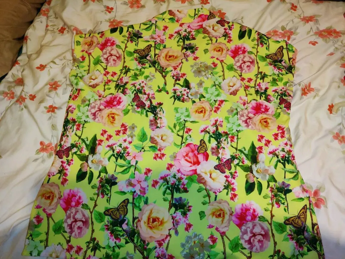 MUSTARD FLORAL DESIGNER, New Slip-Over Blouse ! - Image 2
