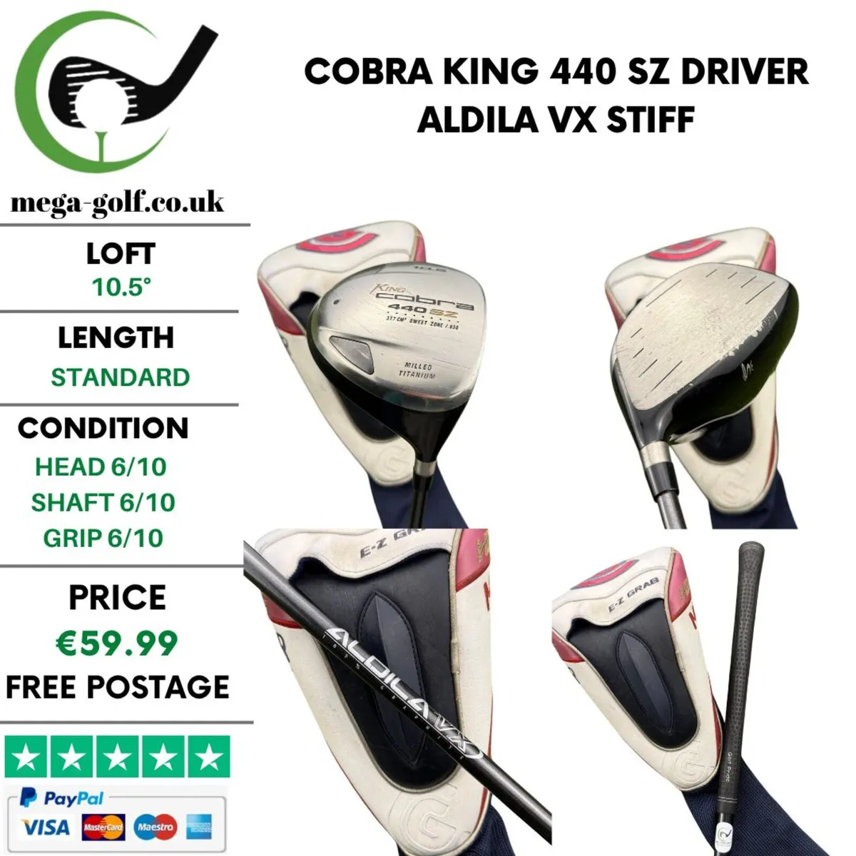 Cobra King 440 SZ Driver / 10.5° / Aldila VX Stiff - Image 1