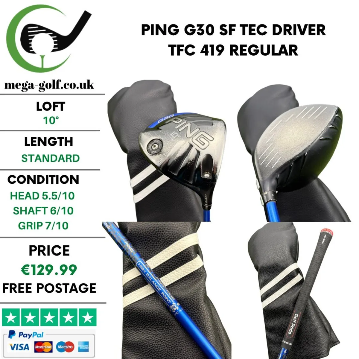 Ping G30 SF Tec Driver / 10° / TFC 419 Regular - Image 1