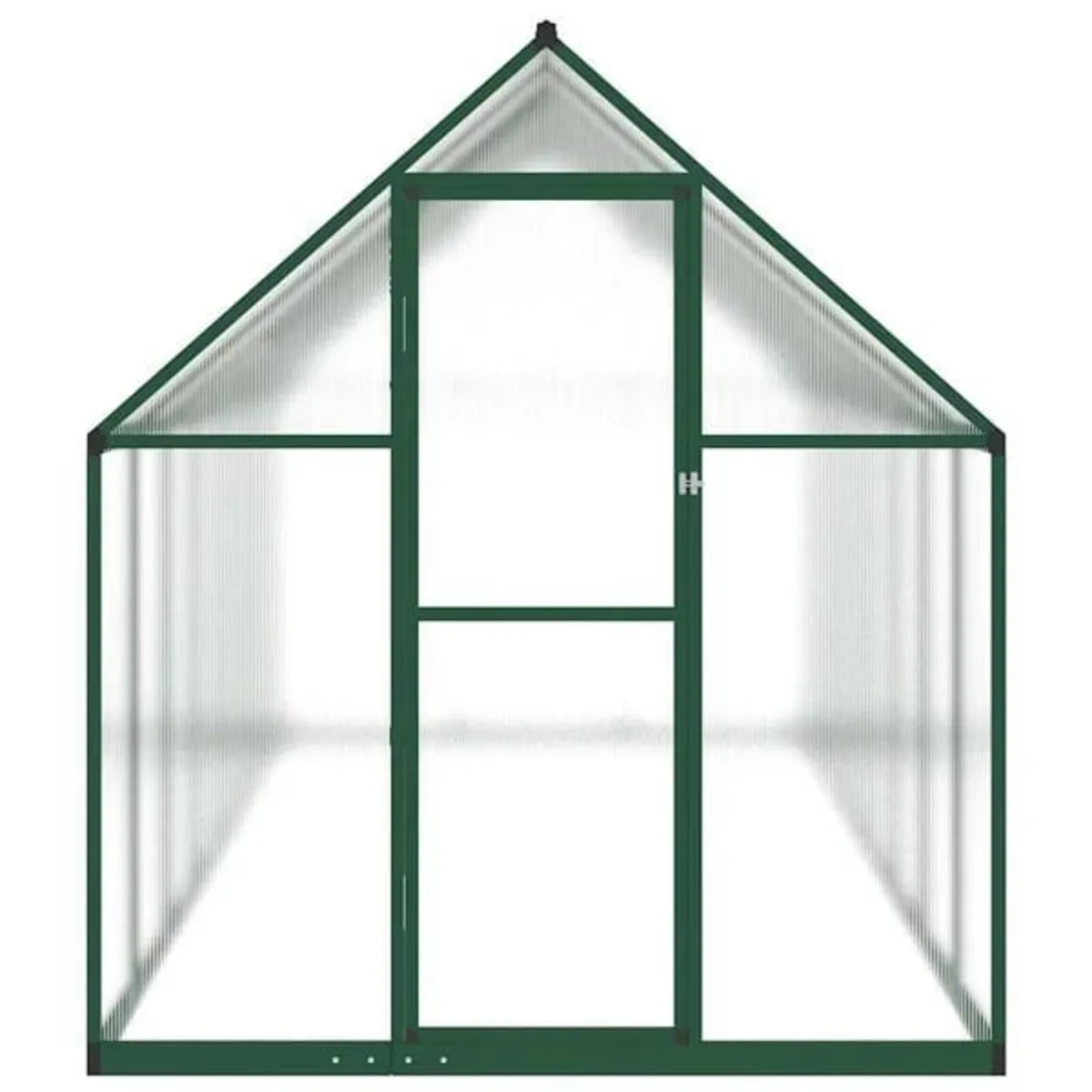 Greenhouse with Base Frame Green 445x169x195 cm Al - Image 2