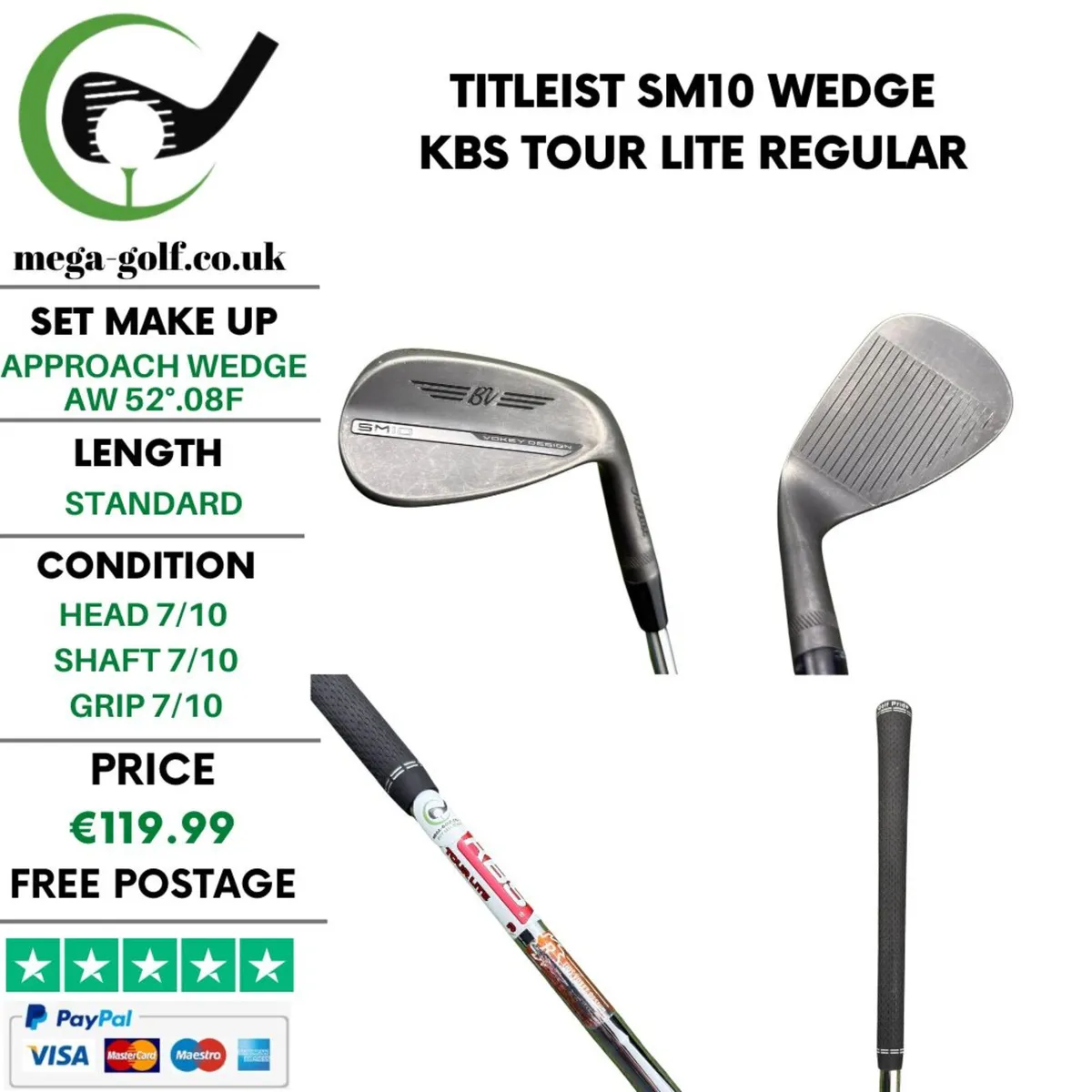 Titleist SM10 Wedge Aw 52°.08F / Regular - Image 1