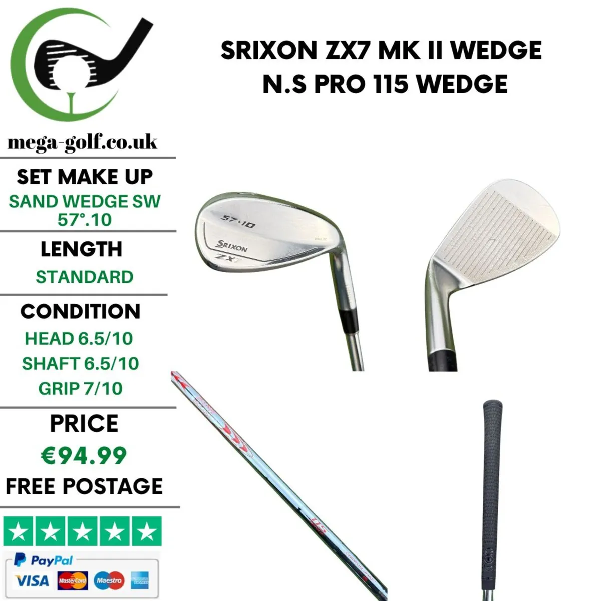 Srixon ZX7 Mk II Wedge Sw 57°.10 / Wedge - Image 1