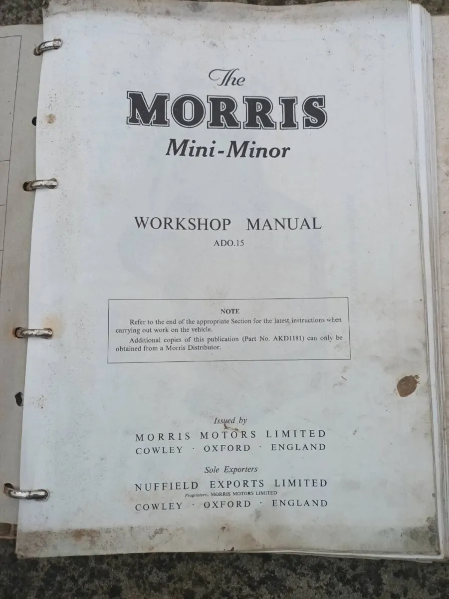 Mini Minor Workshop Manual - Image 4