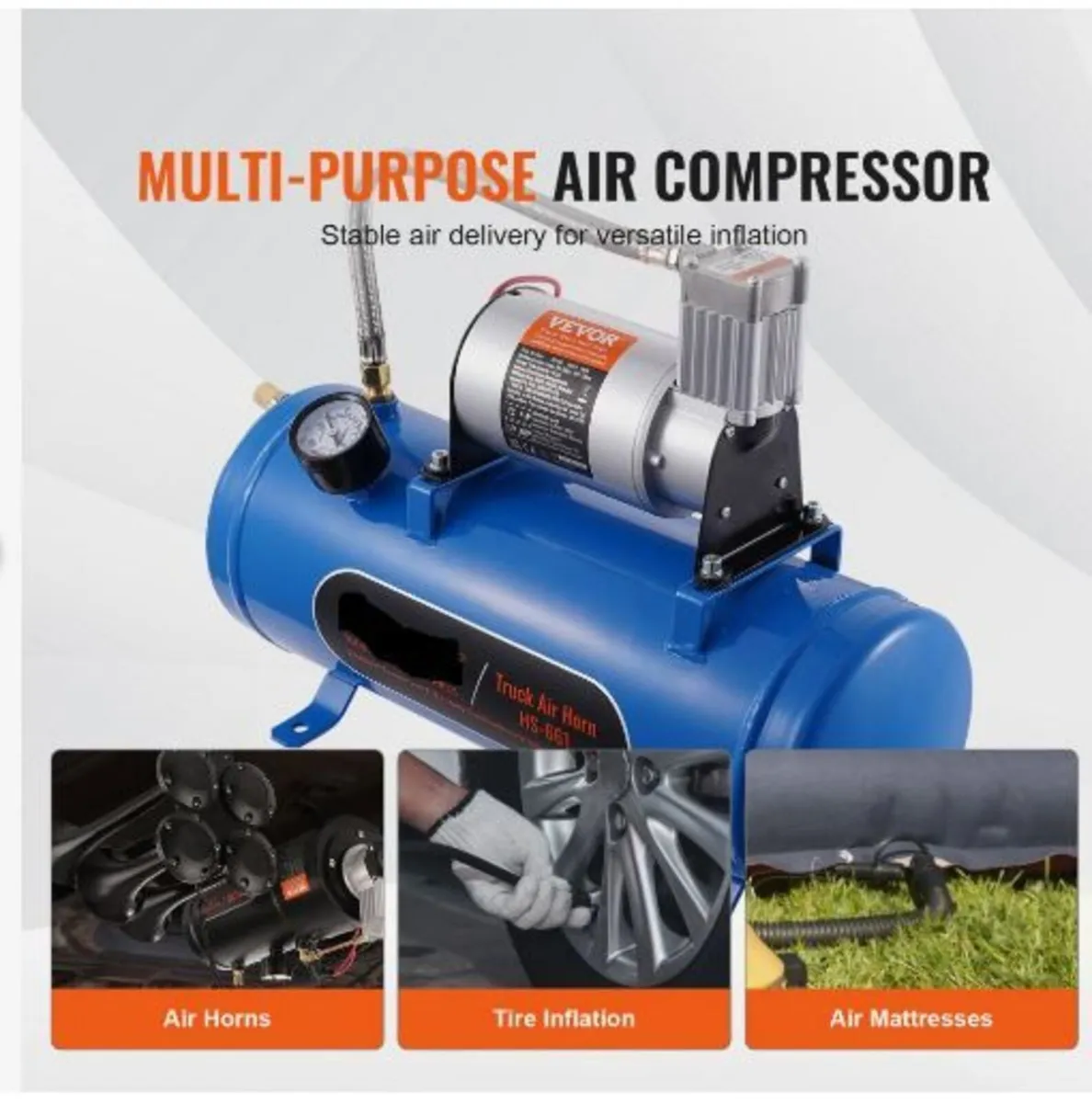 12V Air Compressor with Tank 1.6 Gallon/6 L - Image 4