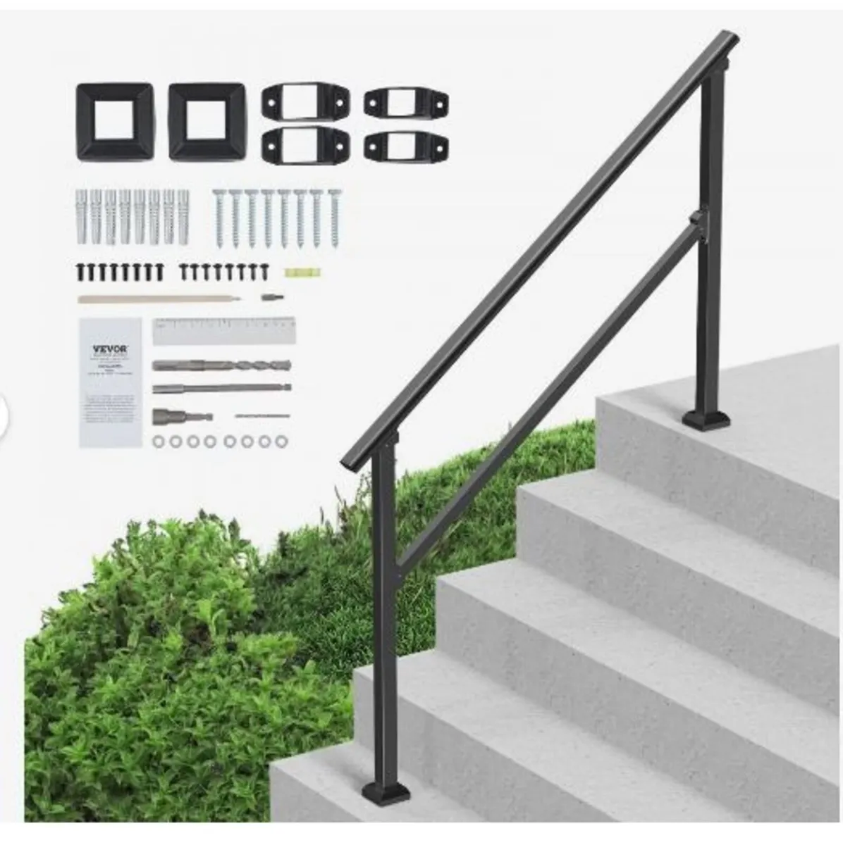 Handrails for Outdoor Steps, 4-5 Step Stair - Image 1