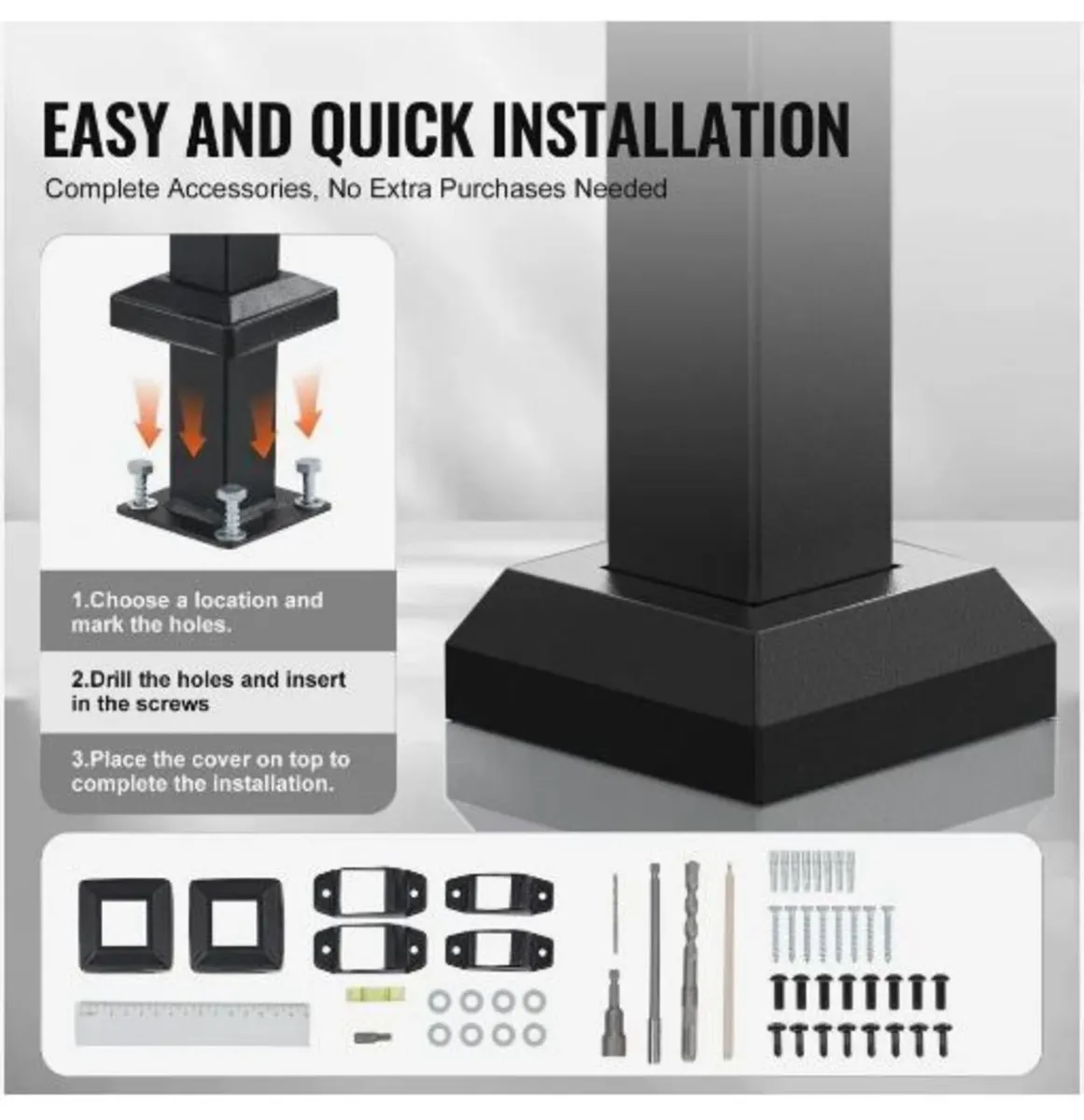 Handrails for Outdoor Steps, 4-5 Step Stair - Image 4