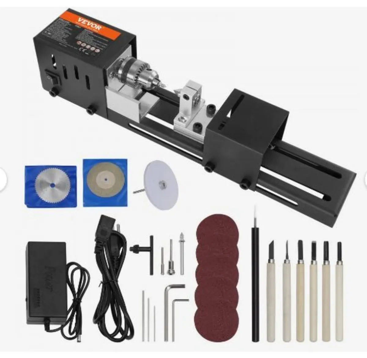 Mini Lathe Machine, 7 cm x 16 cm - Image 1