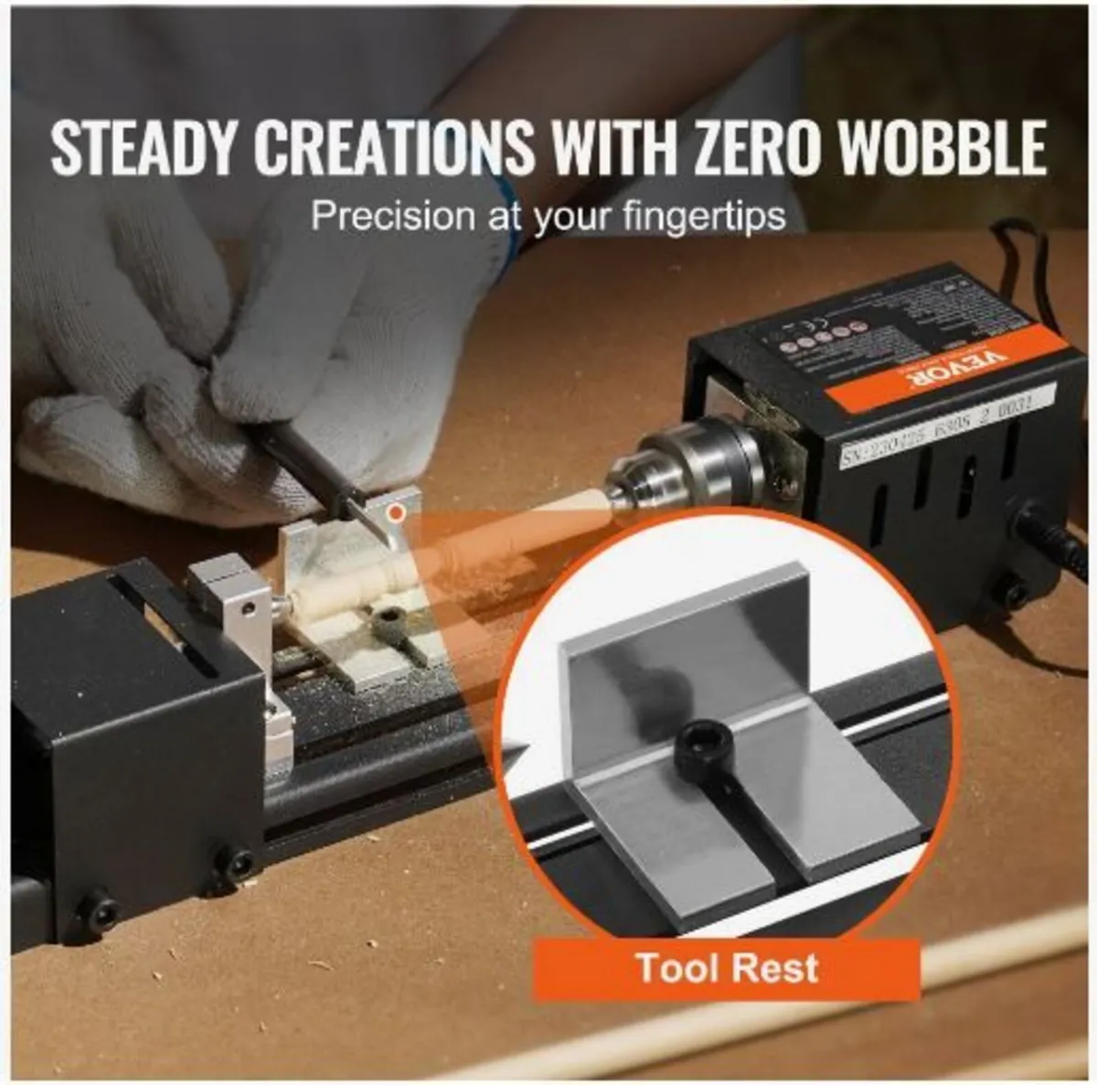 Mini Lathe Machine, 7 cm x 16 cm - Image 3