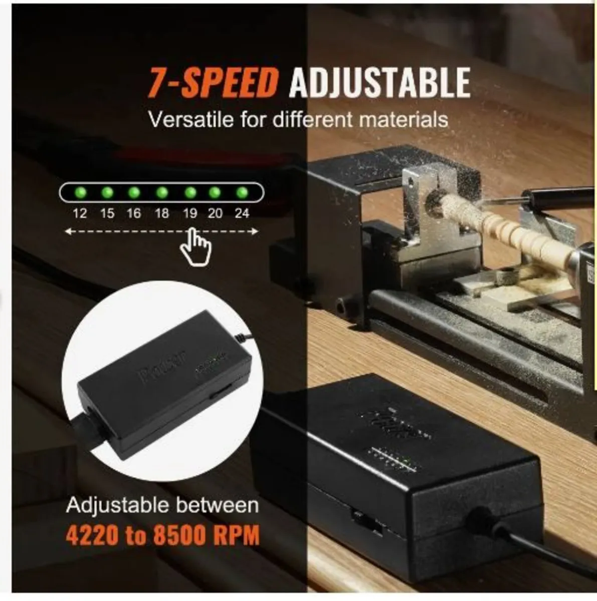 Mini Lathe Machine, 7 cm x 16 cm - Image 4