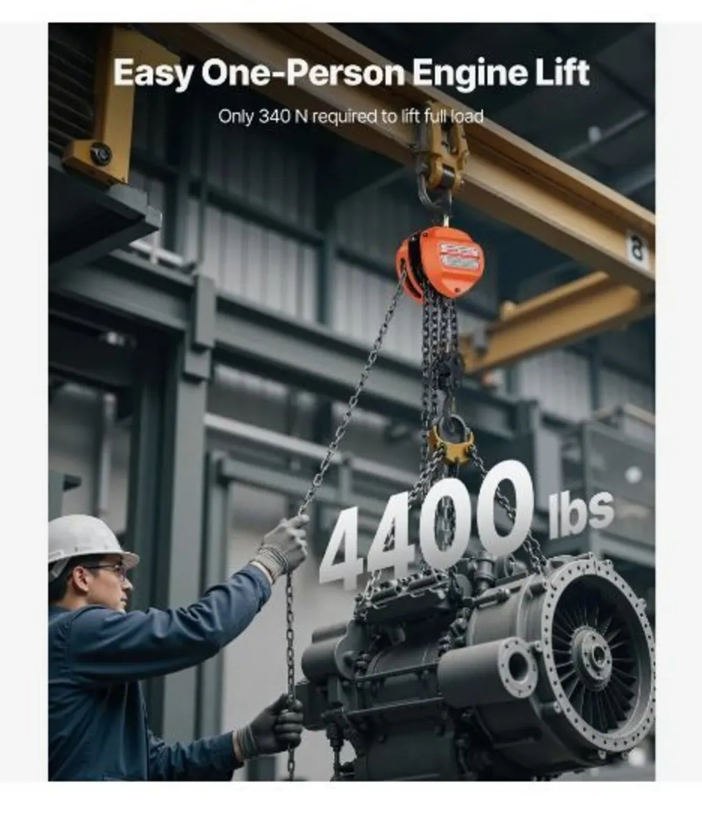 Hand Chain Hoist, 2 Ton Capacity - Image 3