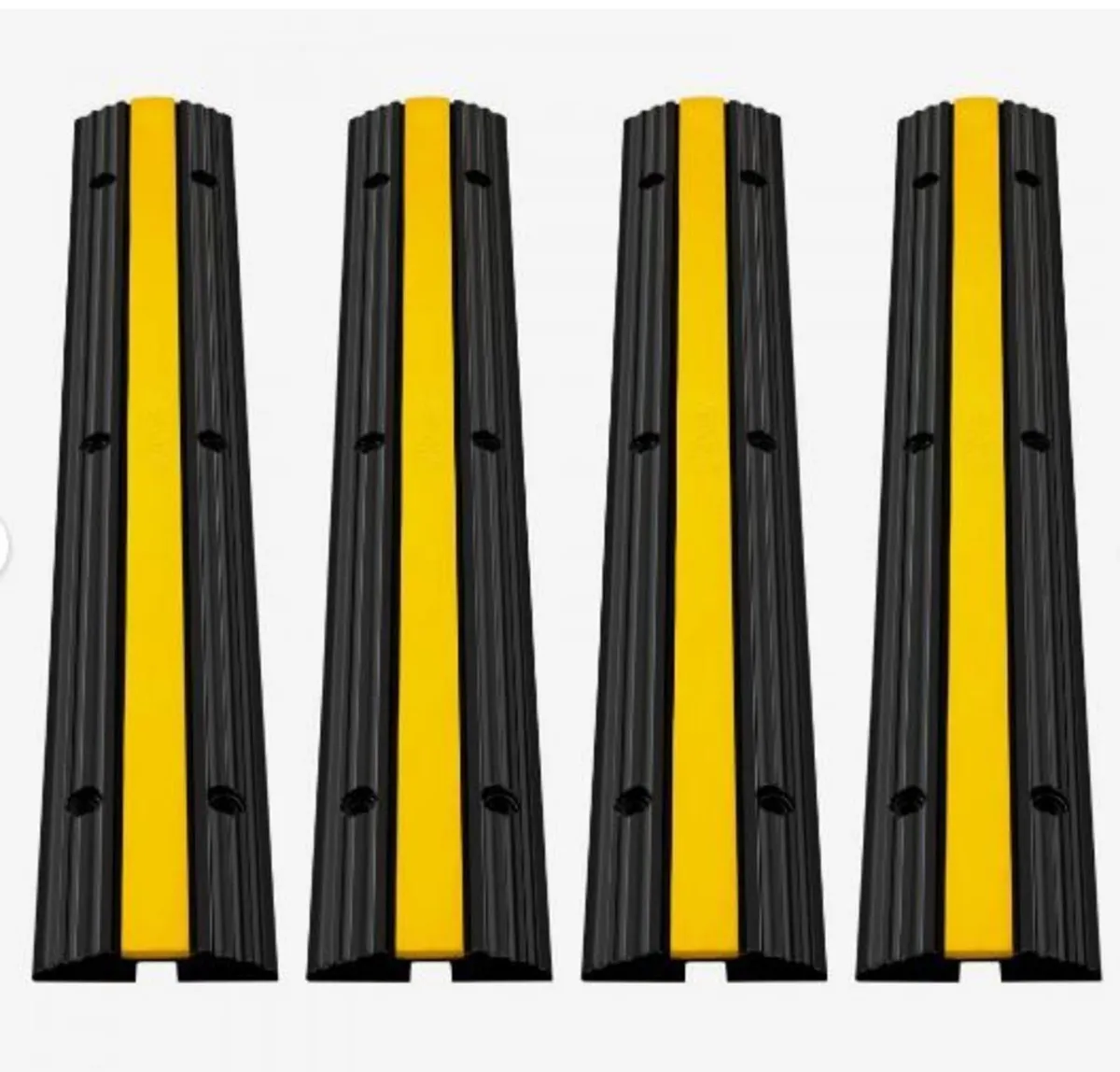 4 Pack of 1-Channel Rubber Cable Protector - Image 1