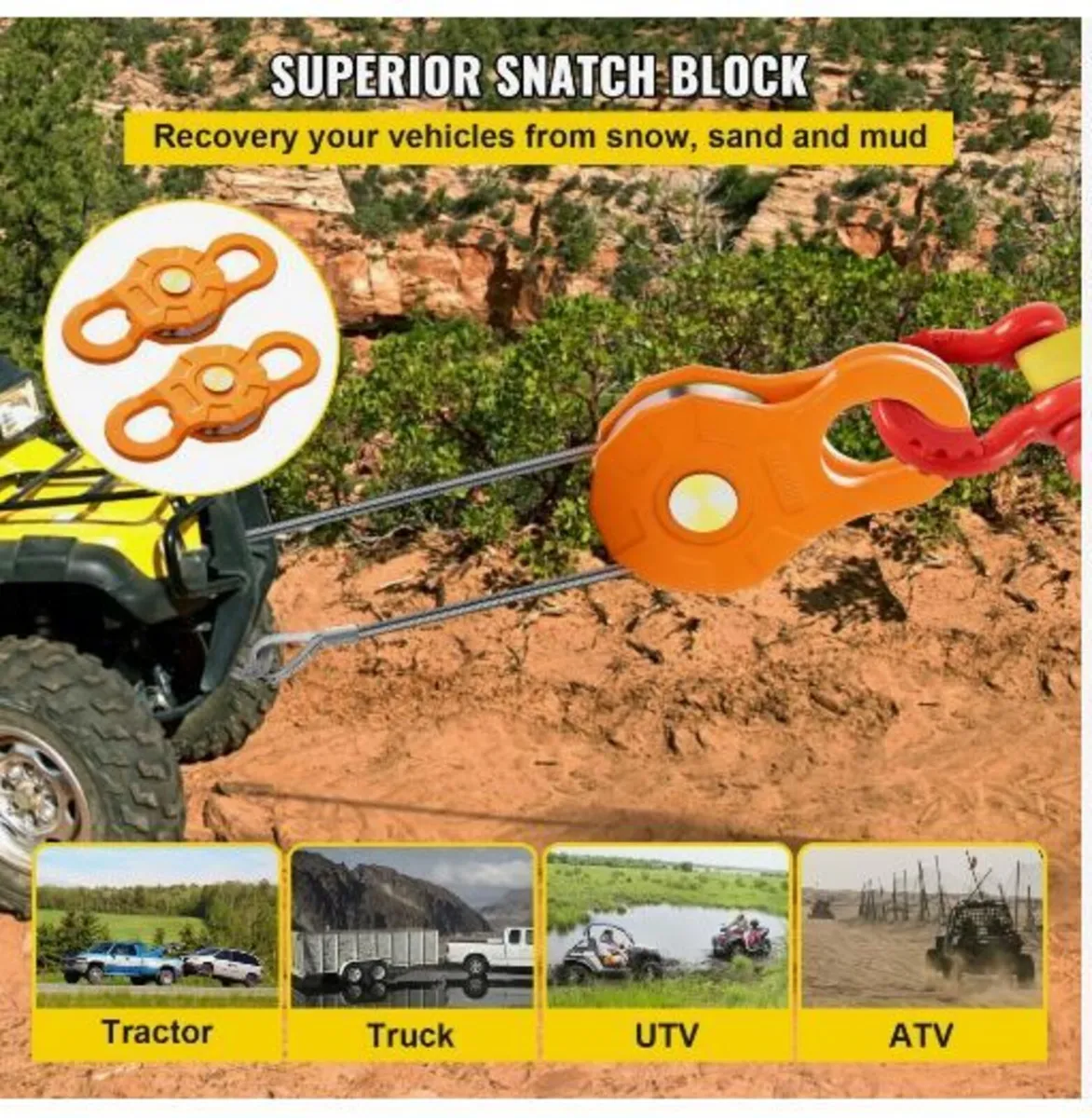 Snatch Block, 11T/25,000 LBS Working Load - Image 3