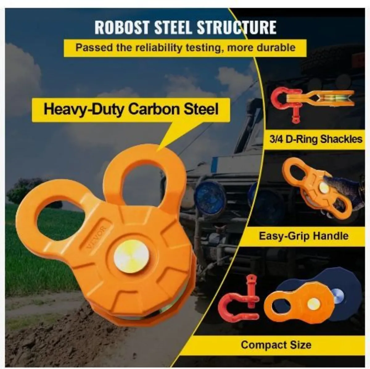 Snatch Block, 11T/25,000 LBS Working Load - Image 4