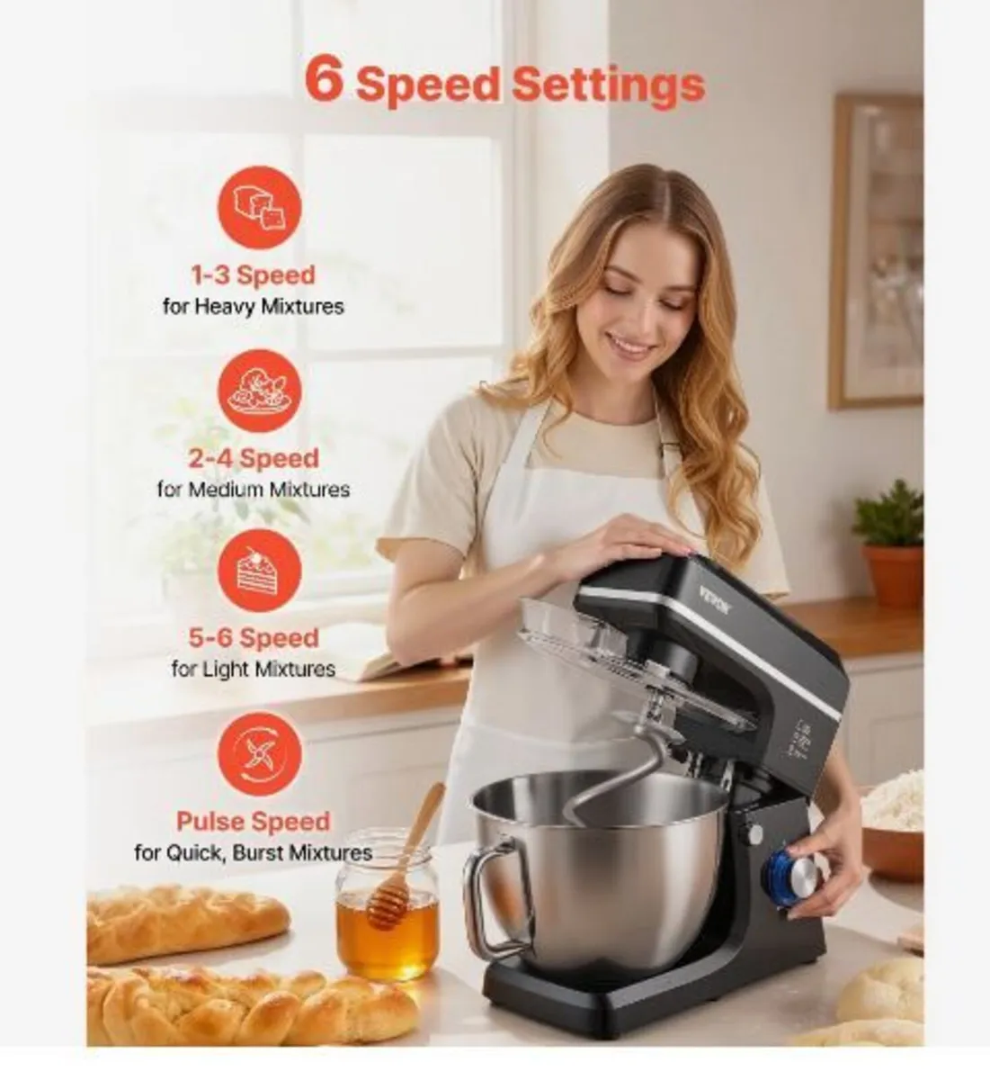 Stand Mixer, 8.3QT Dough Mixer - Image 4