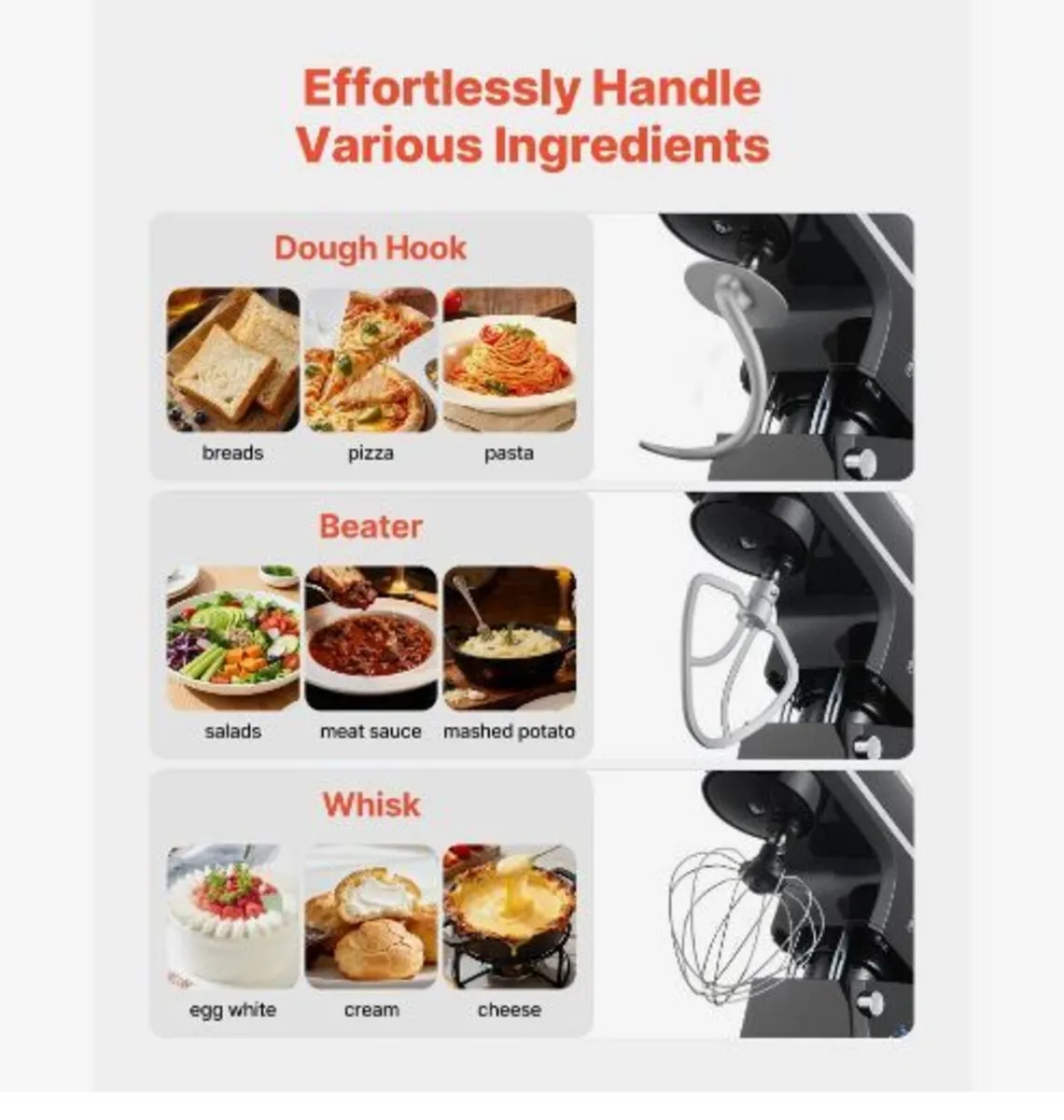 Stand Mixer, 8.3QT Dough Mixer - Image 2