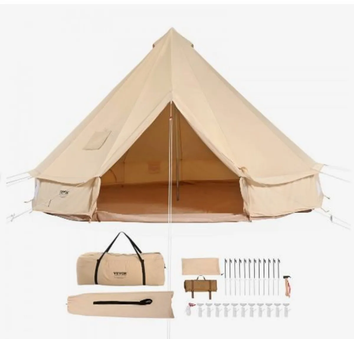 Canvas Bell Tent, 4 Seasons 4 m/13.12 ft - Image 1