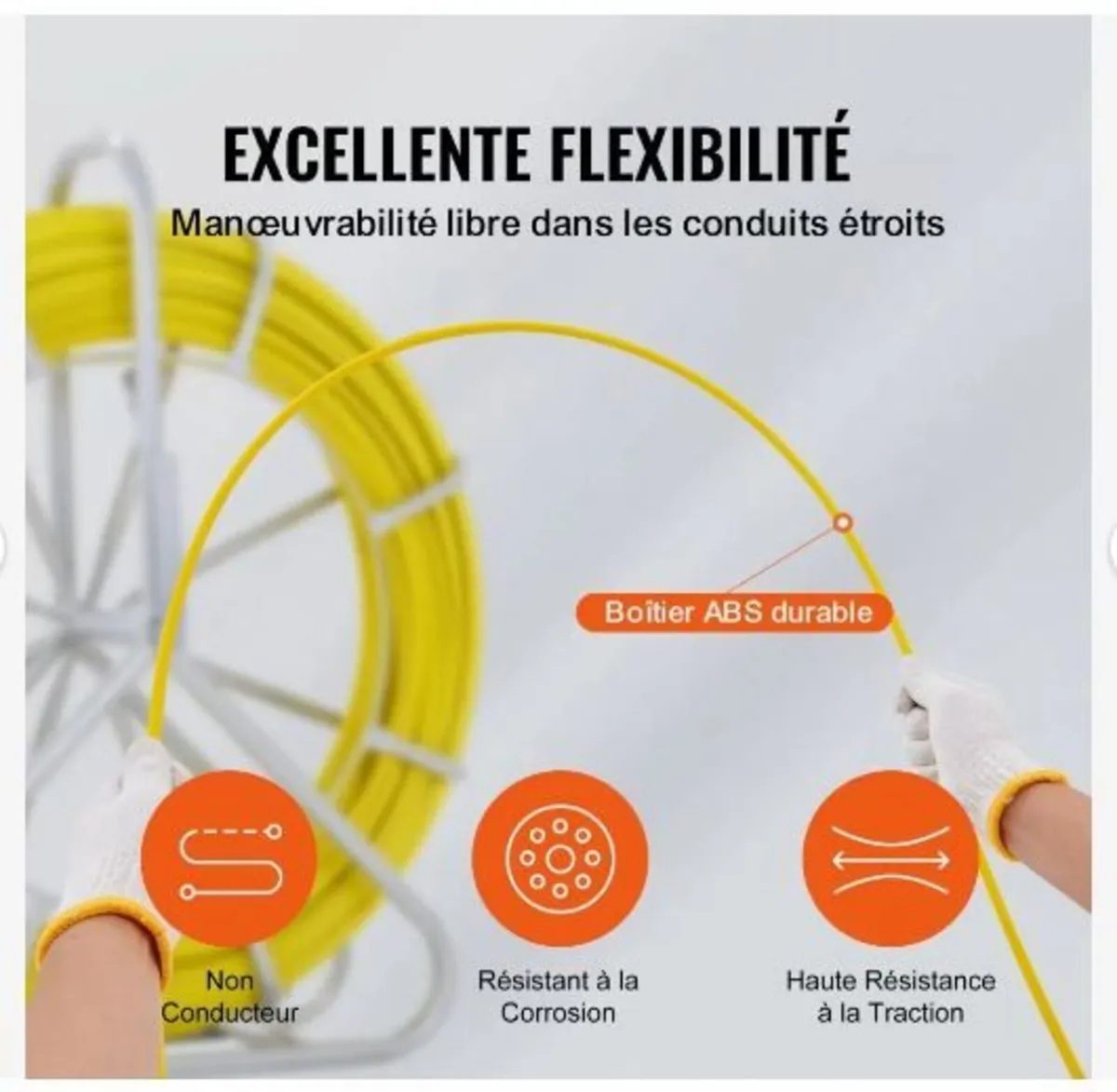 Fish Tape Fiberglass, 129.5 m, 6.4 mm - Image 3