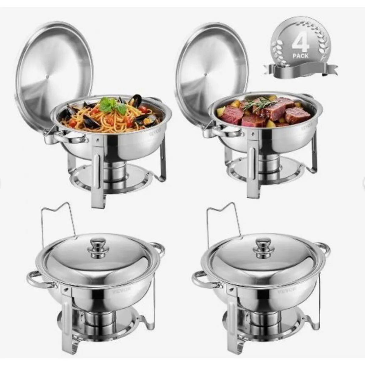 Chafing Dish Buffet Set, 5 Qt 4 Pack - Image 1