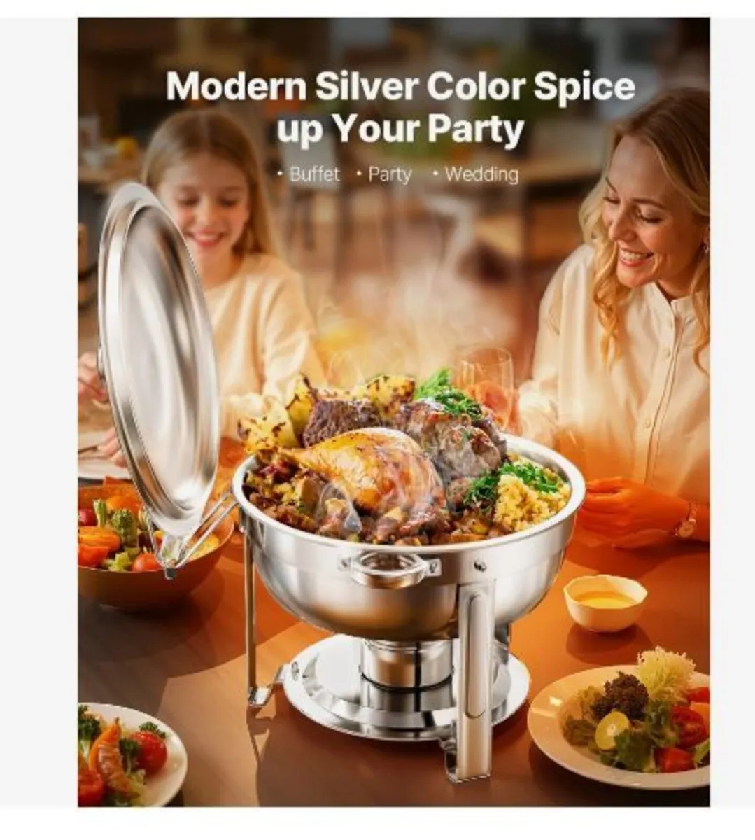 Chafing Dish Buffet Set, 5 Qt 4 Pack - Image 2