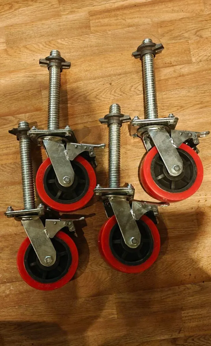 6" scaffolding wheels - Image 1