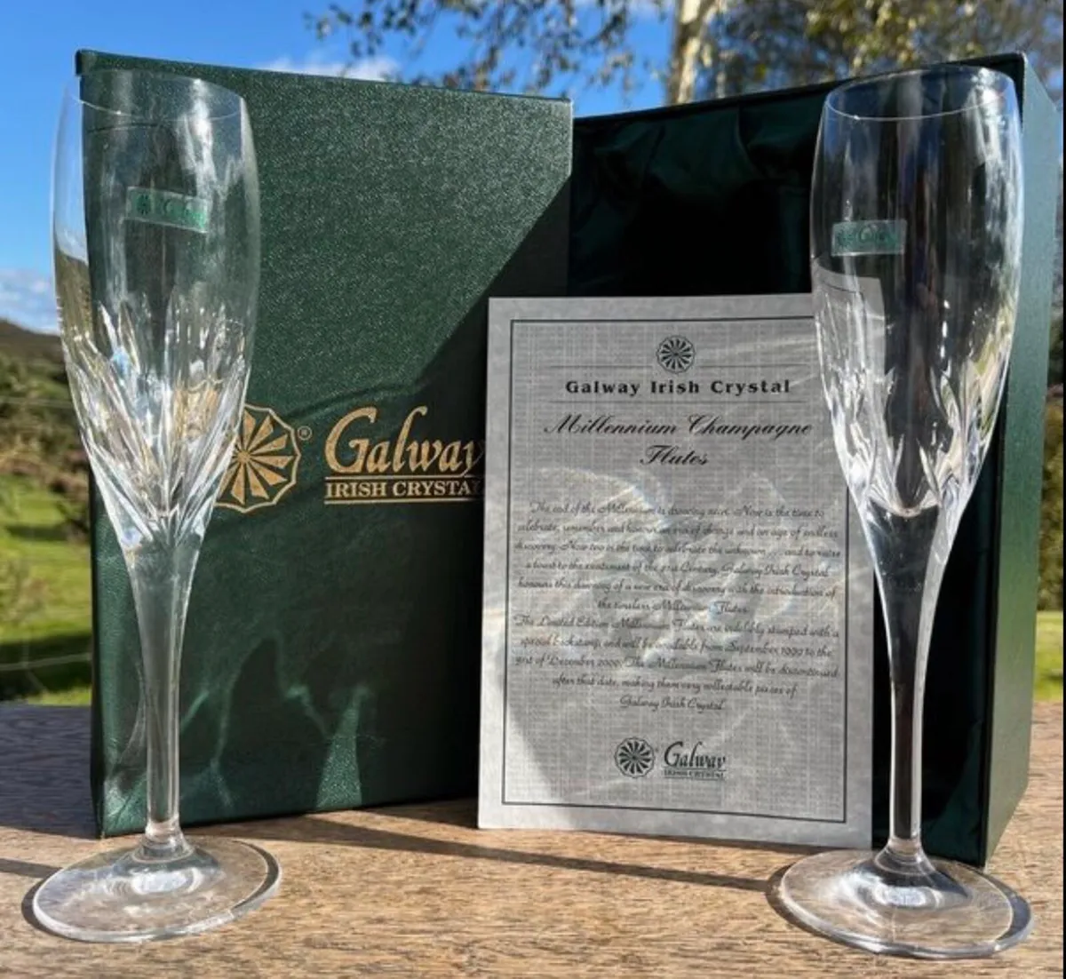 Galway Champagne Flutes (year 2000) - Image 1