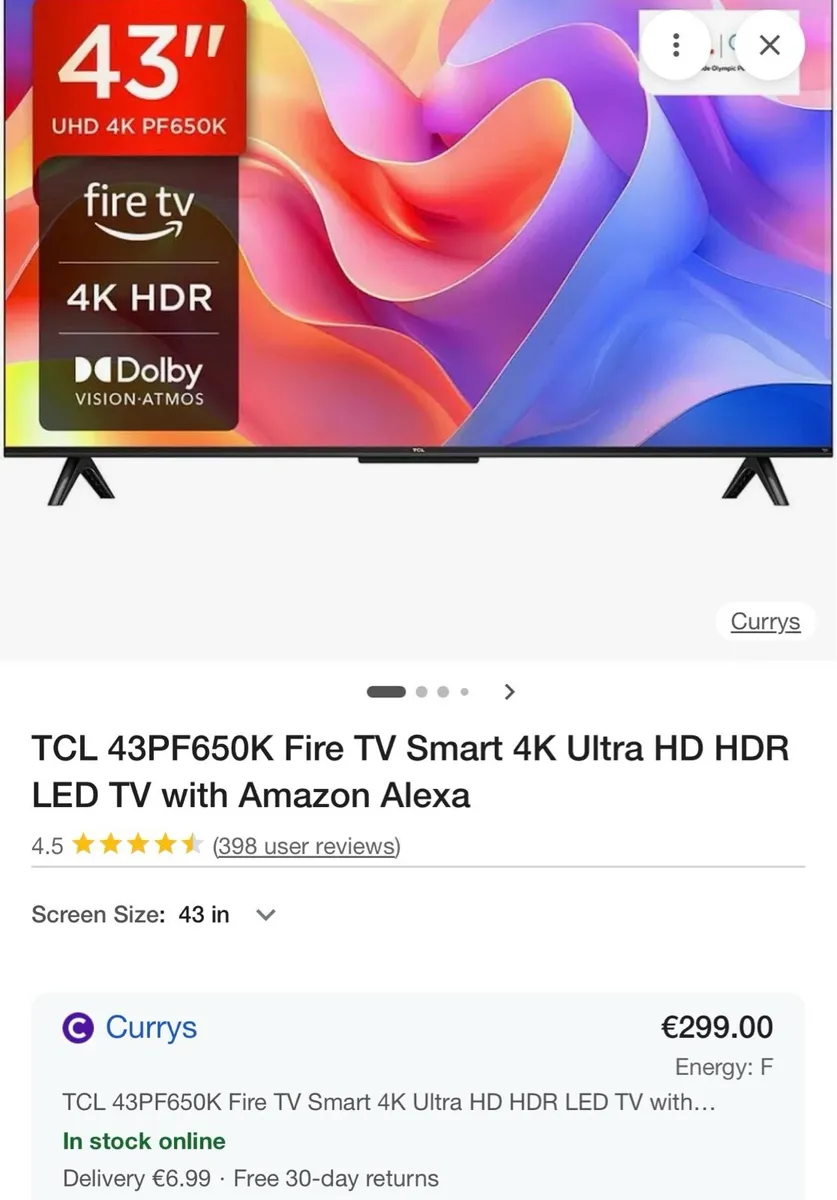 BRAND NEW 43”-ANDROID TELEVISION - Image 1