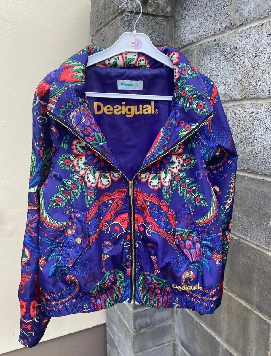 NEW Desigual Windbreaker Jacket, Size 44 - Image 1