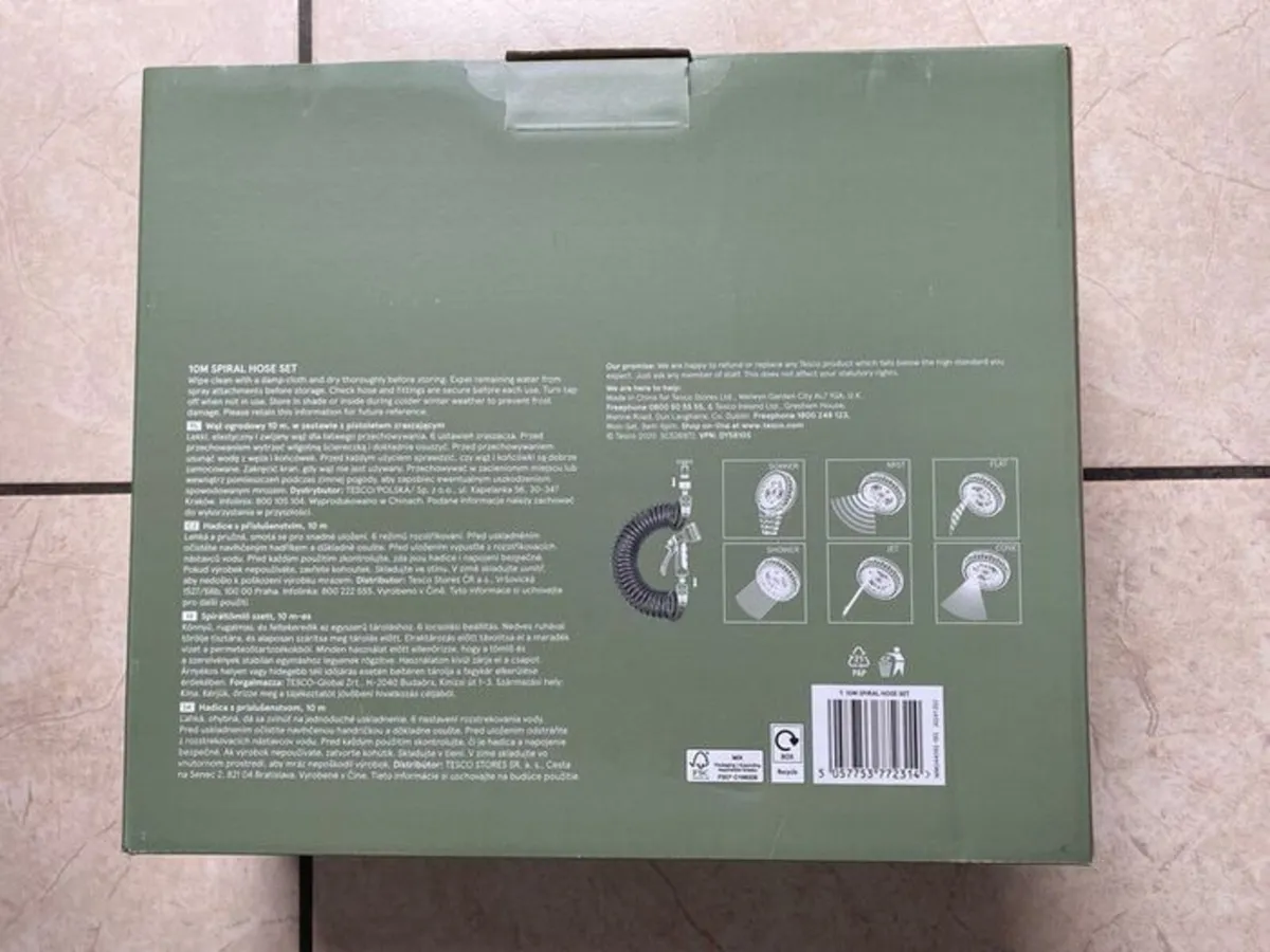 NEW 10M Spiral Water Hose Pipe Set with Spray Gun - Image 3