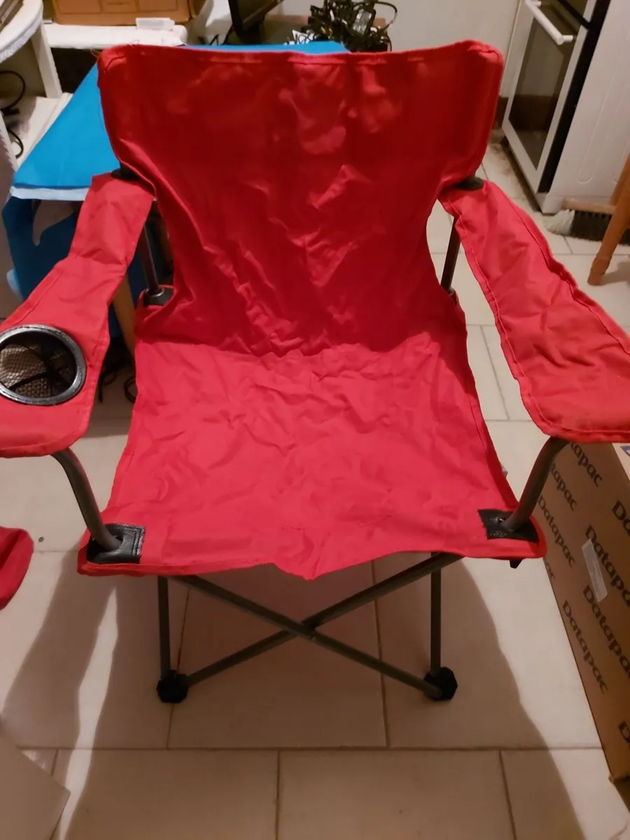 Fold Away Camping Chair with cup holder - Image 1