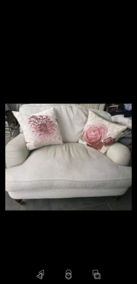 Laura Ashley 2 Seater Couch C/W Front Brass Castor - Image 1