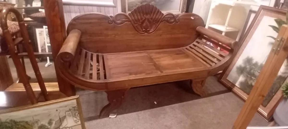Decorative Hardwood Bench Seat - Image 1