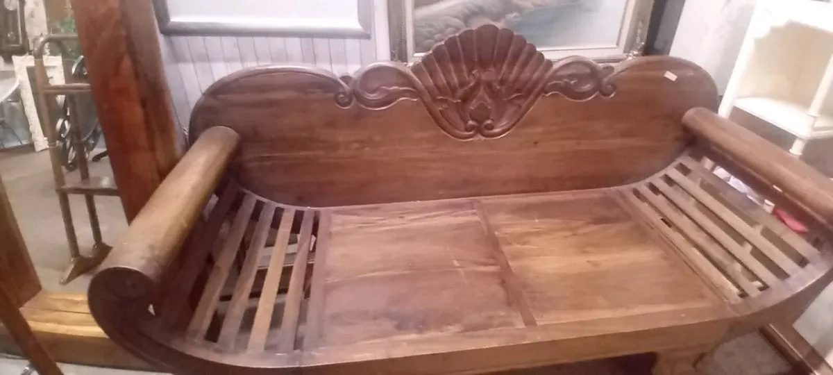 Decorative Hardwood Bench Seat - Image 2