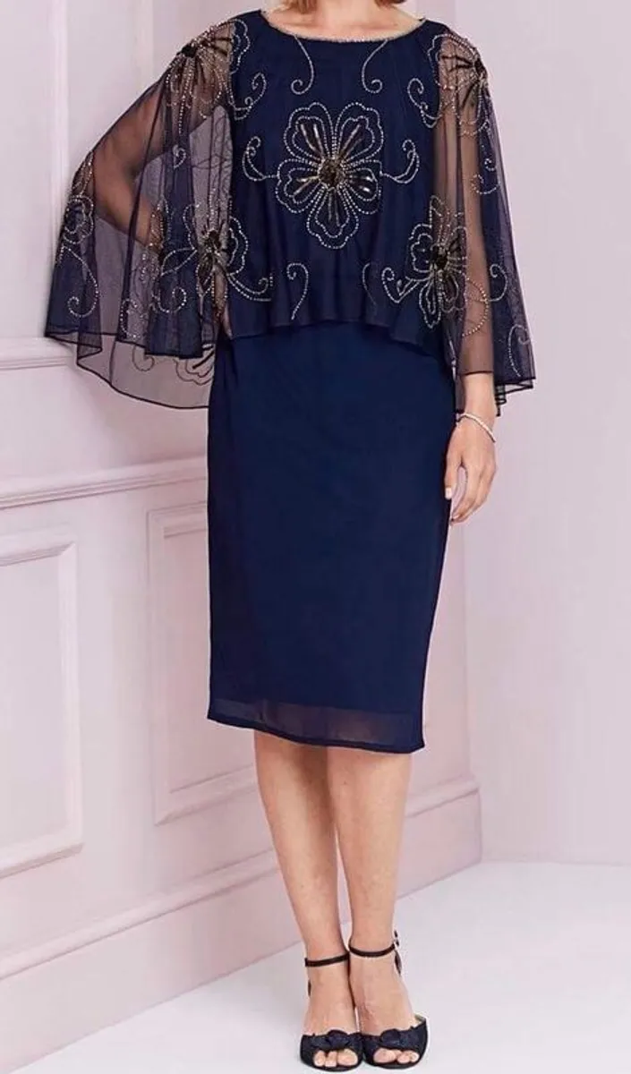 Occasion Dress, head piece and clutch bag - Image 2