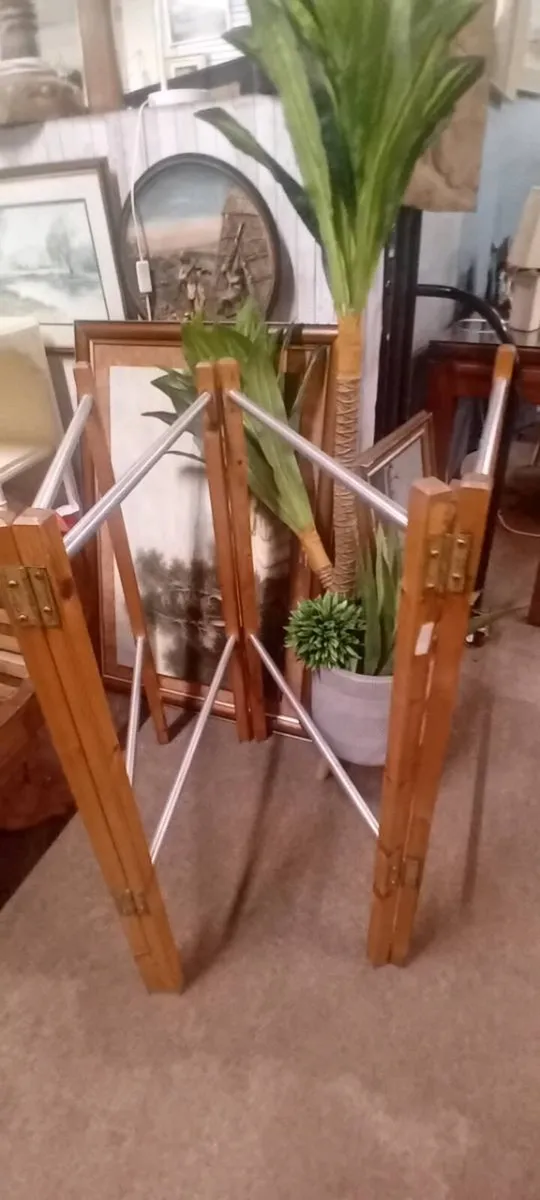 Vintage Fold Out Clothes Airer - Image 1