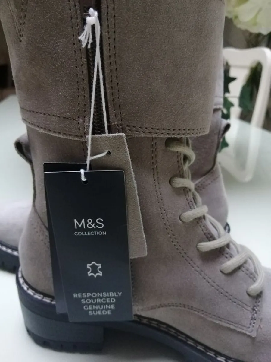 Ladies Leather Suede Biker Boots. Reduced - Image 4