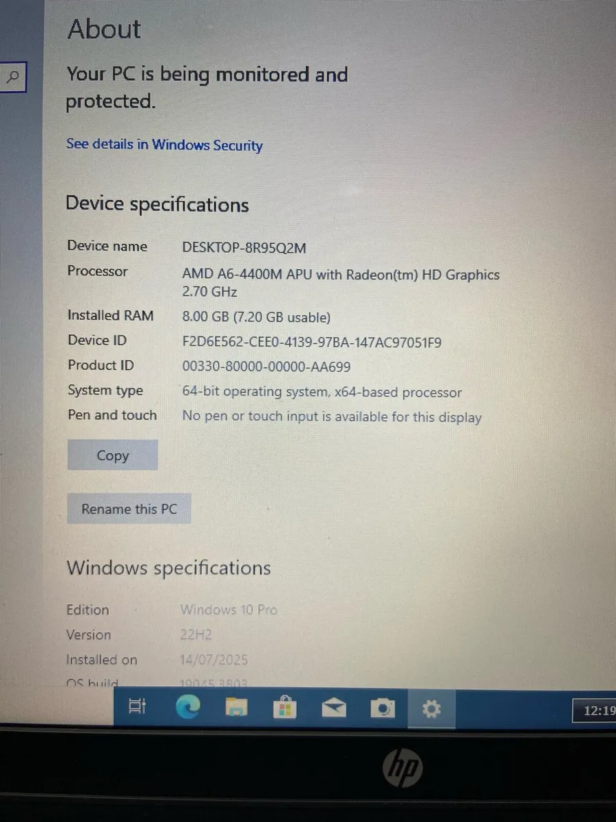 Cheap HP laptop 8/500 win 10 - Image 4