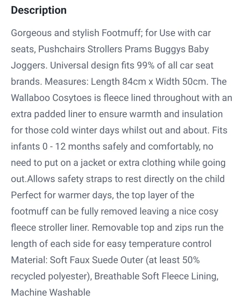 Wallaboo Foot Muff - Image 2