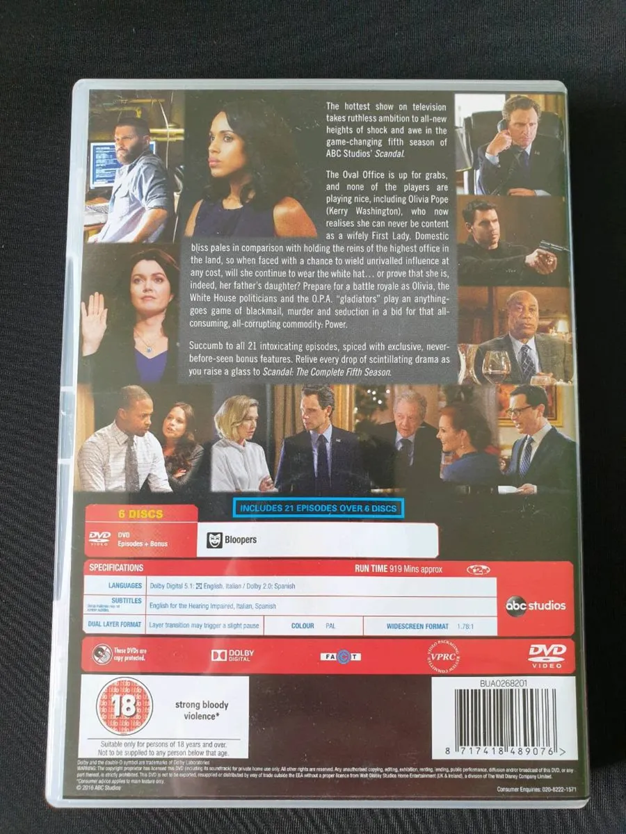 Scandal 2016 DVD Complete Season 5 5th Series Five - Image 2