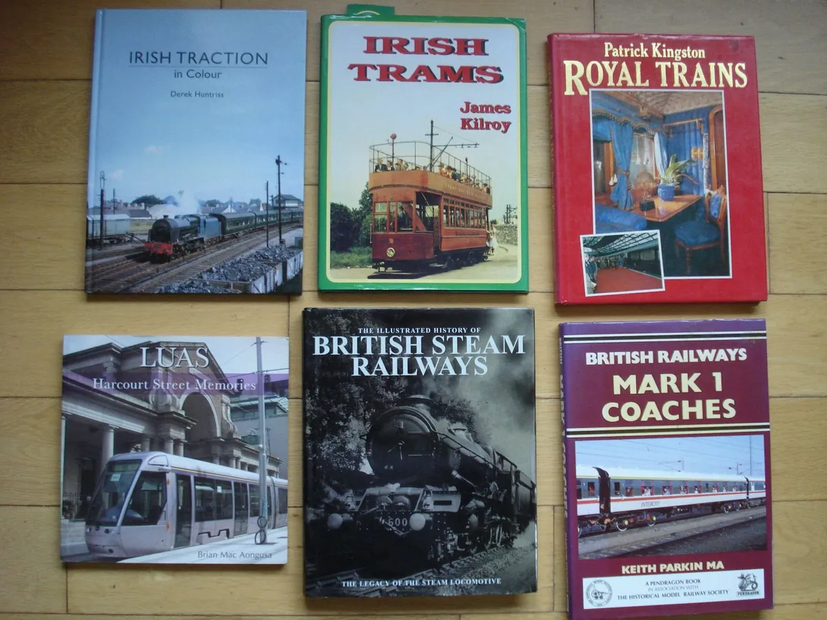 IRISH & UK TRAIN & TRAM BOOKS. - Image 1
