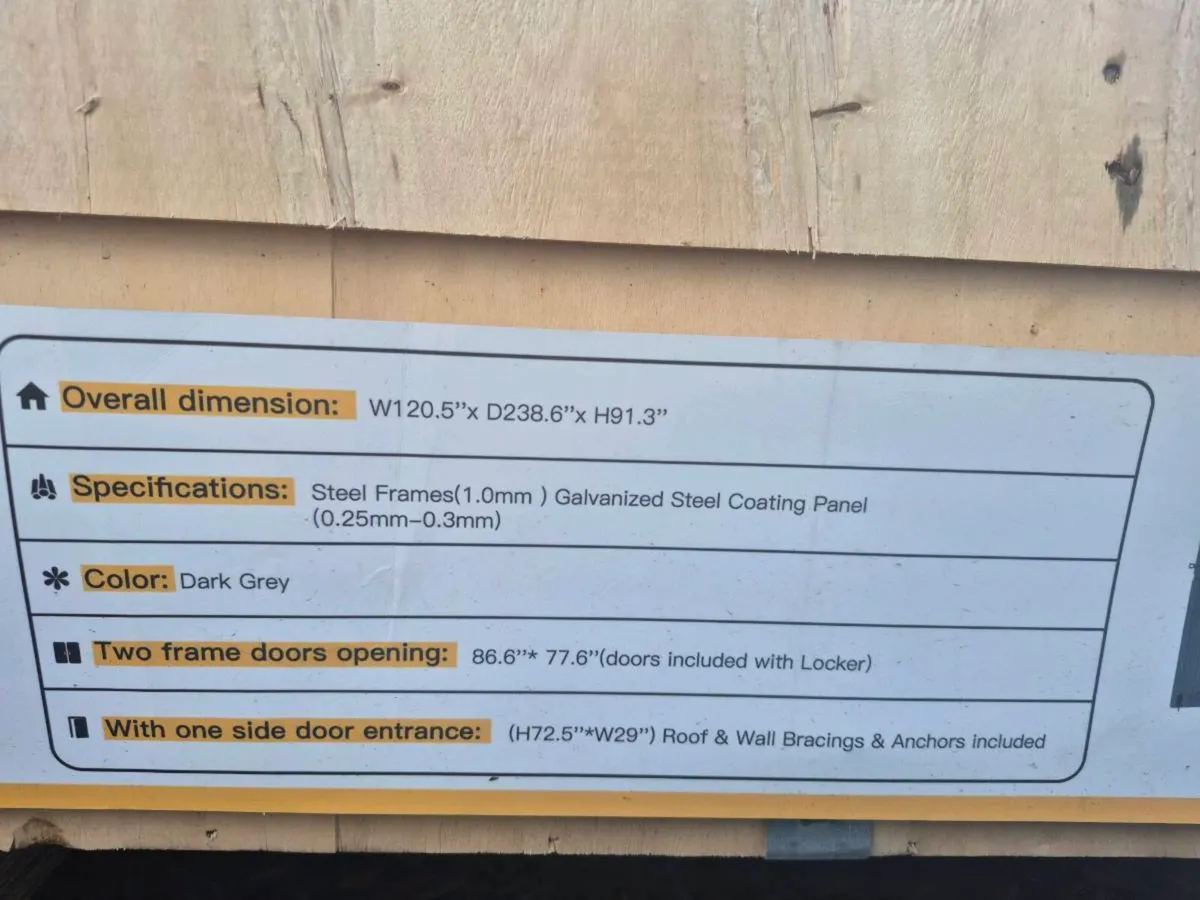 10 x 20ft Steel Shed Storage - Image 4