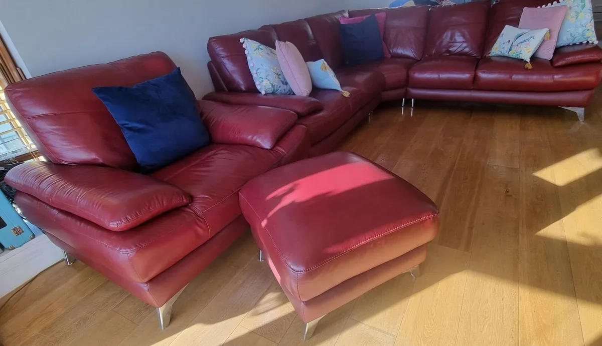 Leather corner sofa - Image 3