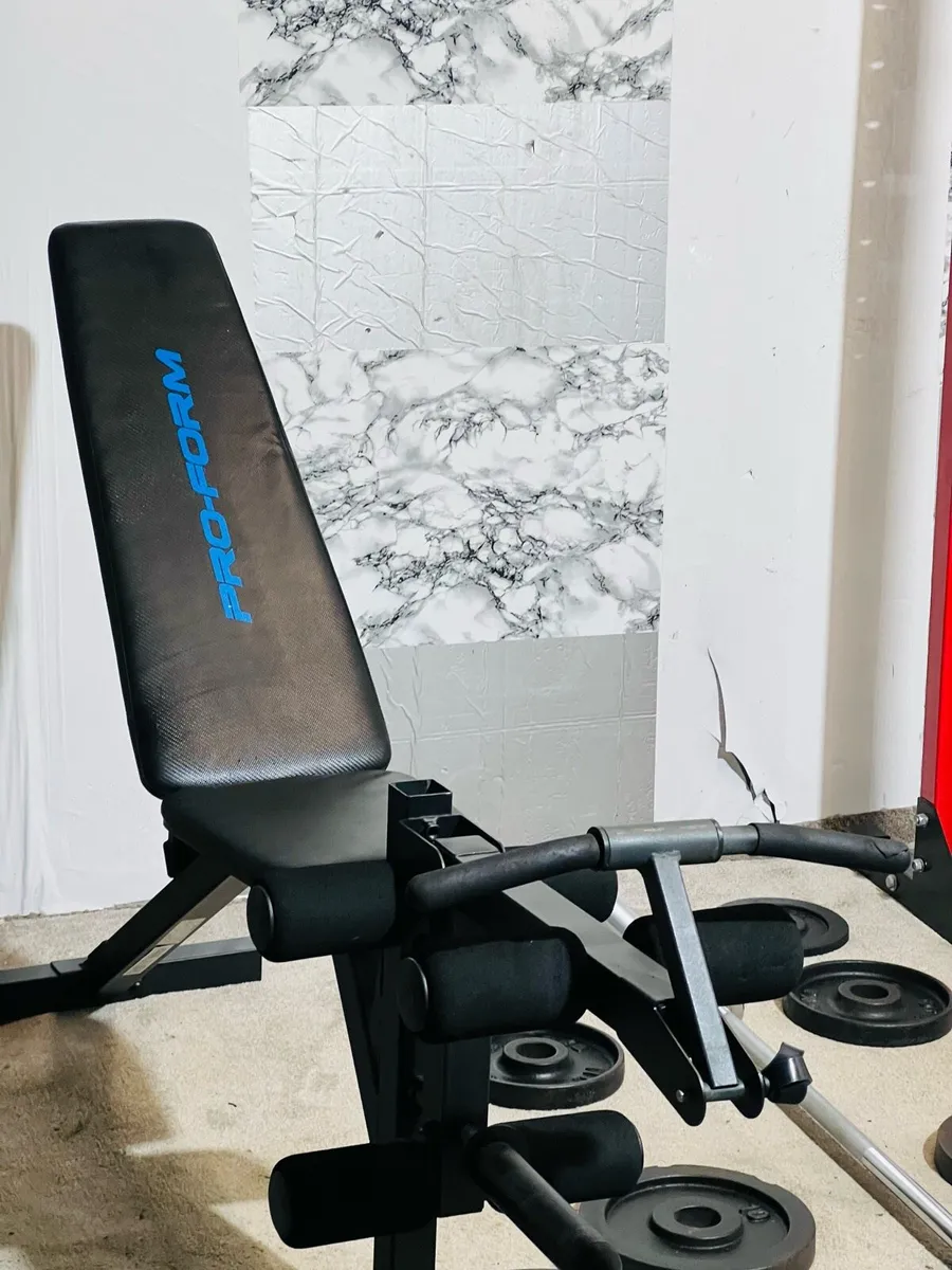 BODYMAX POWER RACK WITH PULYWEIGHTS BAR DUMBBELLS - Image 2